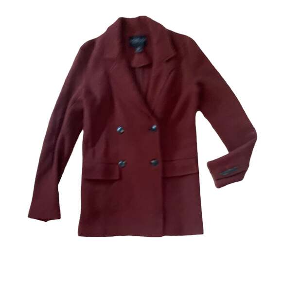 Rachel Zoe burnt orange wool pea coat woman’s size xs - Picture 3 of 11